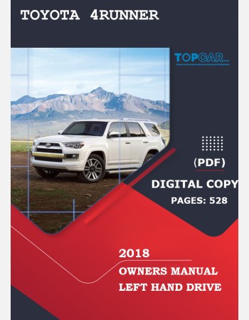 toyota 4runner 2018 owners manual